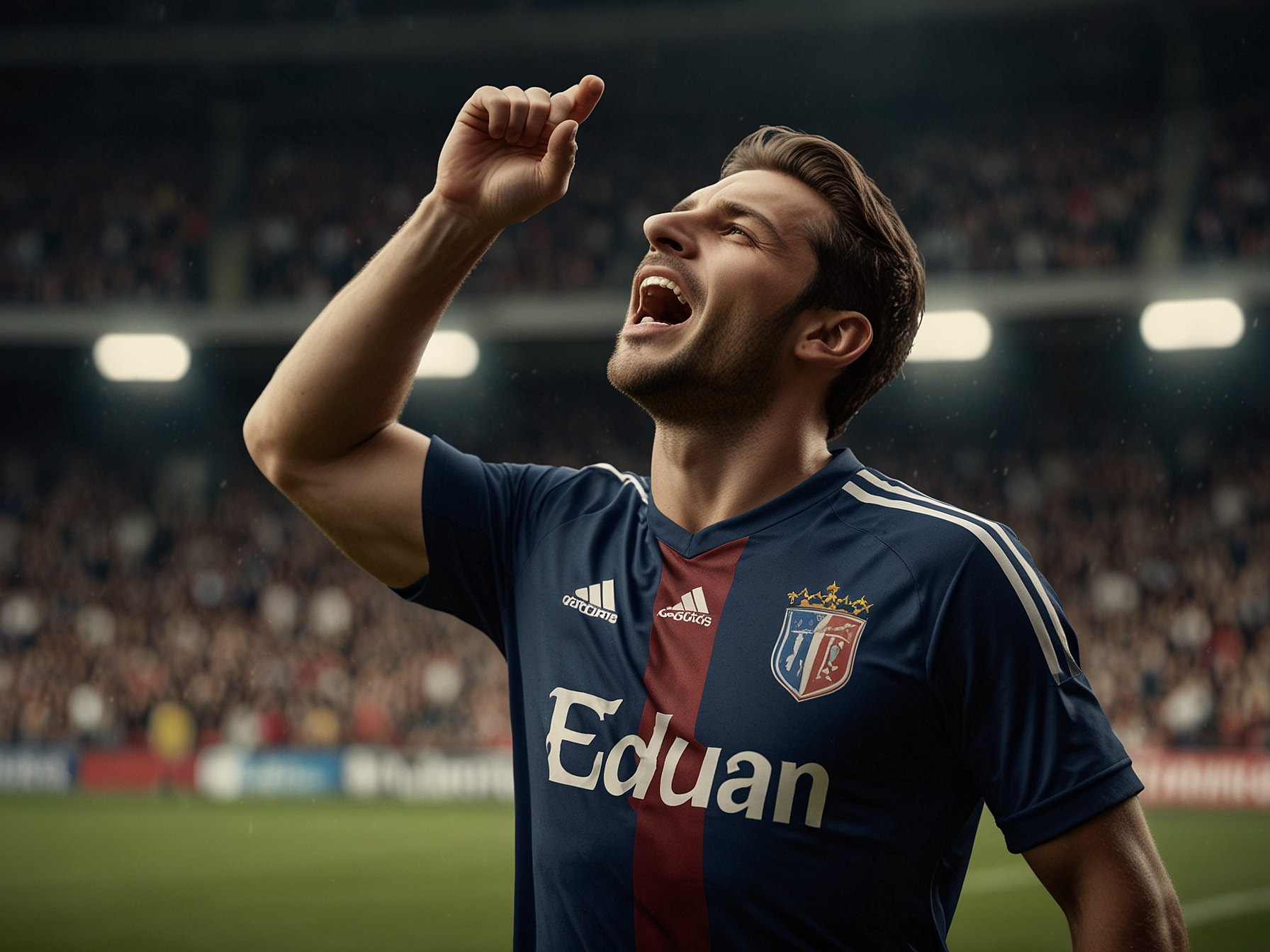 Imagen heroica de deportista celebrando una victoria